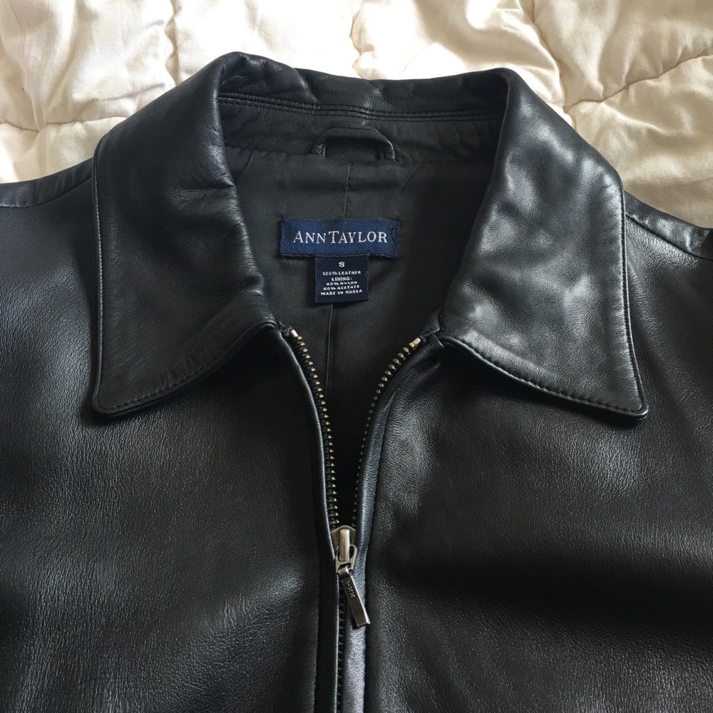 ANN TAYLER Leather Jacket.